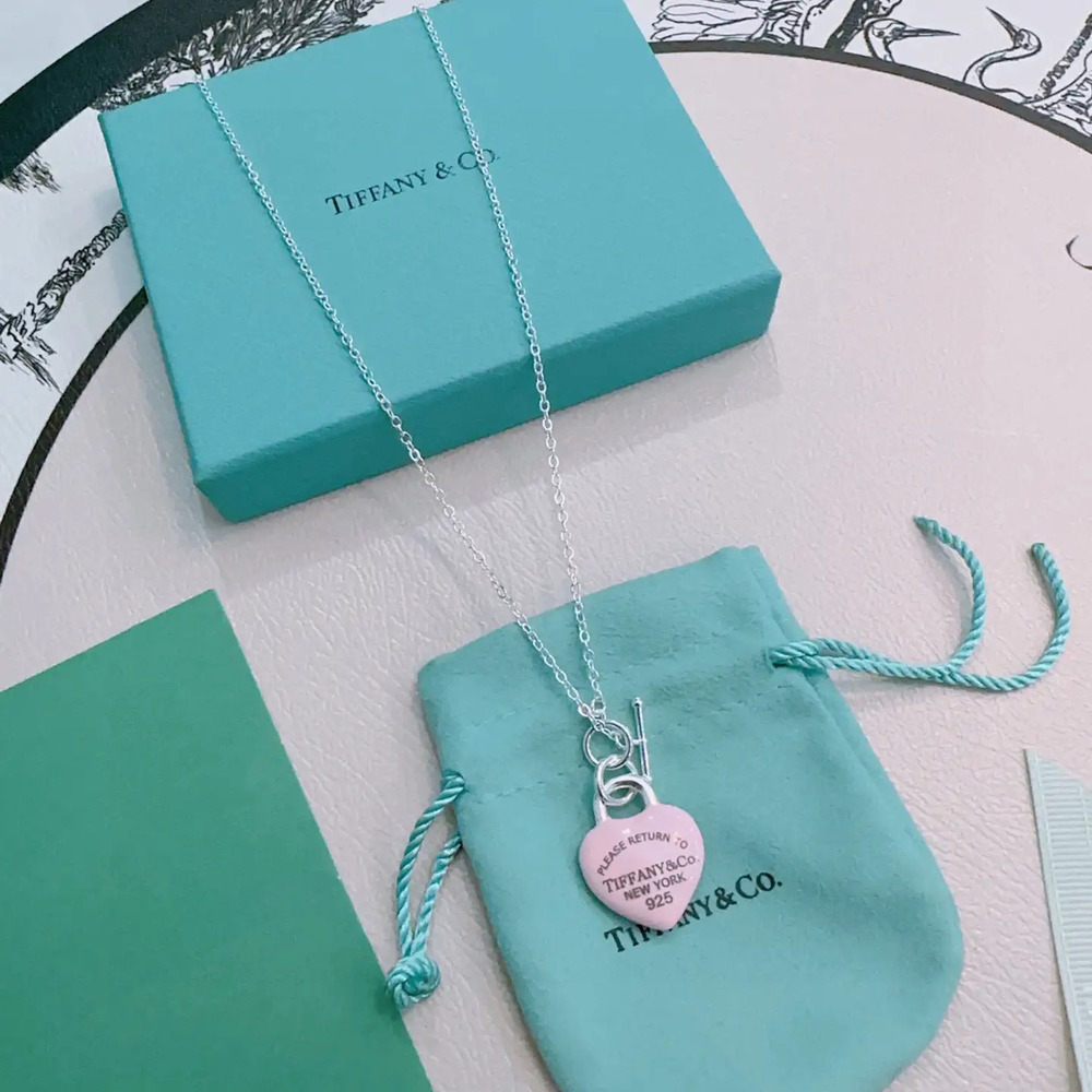 Tiffany & Co. Pink Heart Necklace